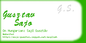 gusztav sajo business card