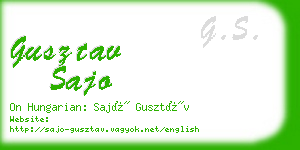 gusztav sajo business card